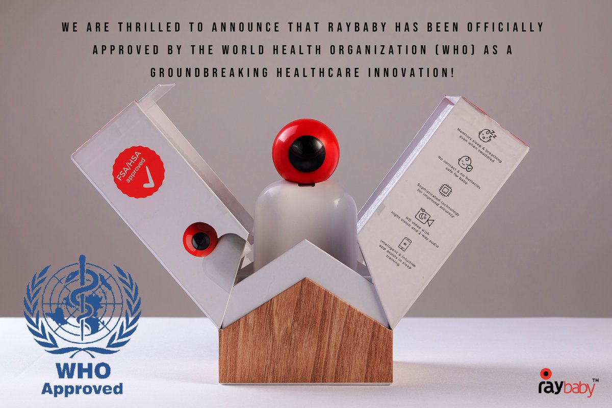 We are thrilled to announce that RayBaby has been officially approved by the World Health Organization (WHO) as a groundbreaking healthcare innovation!

innov.afro.who.int/emerging-techn…

#raybaby #whoapproved #healthcareinnovation #BetterFuture #babiesmatter #WHO  #raybaby #babymonitor