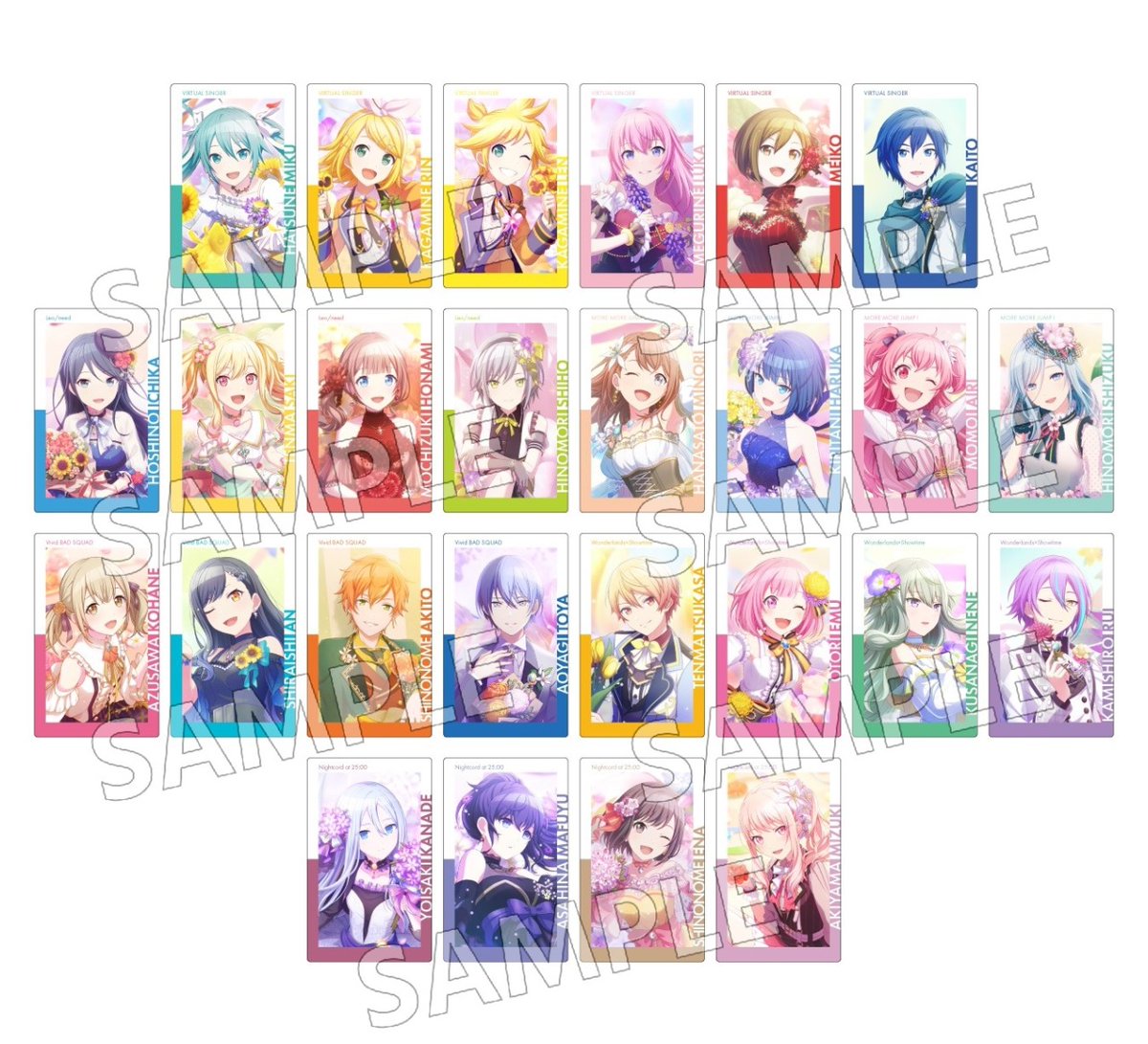 プロセカ』からAnniversary/Birthdayカードイラストを使用した缶バッジ