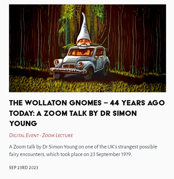 TheLastTuesdayS's tweet photo. Tonight's Lecture - The Wollaton Gnomes – 44 years ago today: : a Zoom talk by Dr Simon Young
#WollatonGnomes #SimonYoung @edward_parnell @TheLastTuesdayS
https://t.co/mPkO4WkDTV https://t.co/i6QFOBqeY3