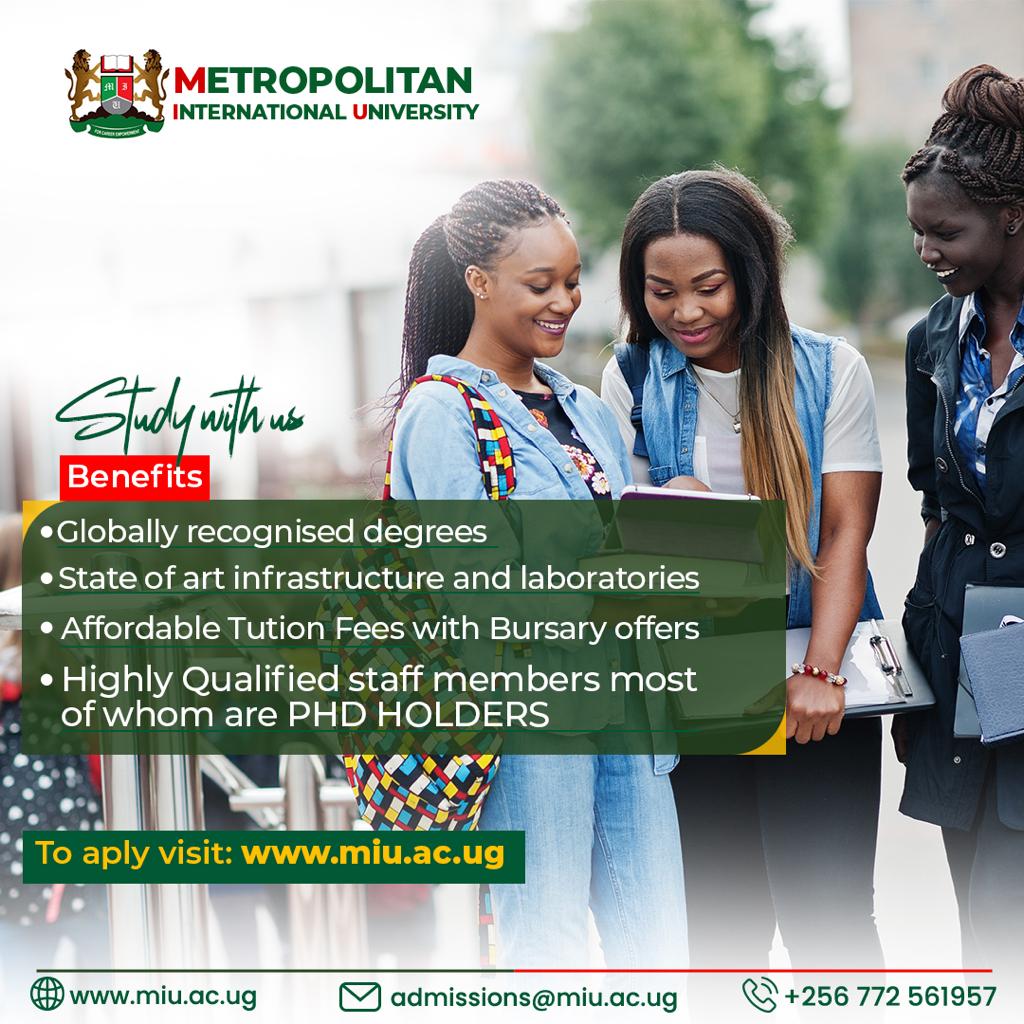 MIU_Uganda's tweet photo. Having been ranked 34th in sub-Saharan Africa and 2nd in Uganda, Metropolitan International University is the right place to find top-notch facilities that will lead you to your goals!
Admission for #AugustIntake is still open.
Apply now: https://t.co/SyBP2fkFK0 https://t.co/cq3IASIDzV
