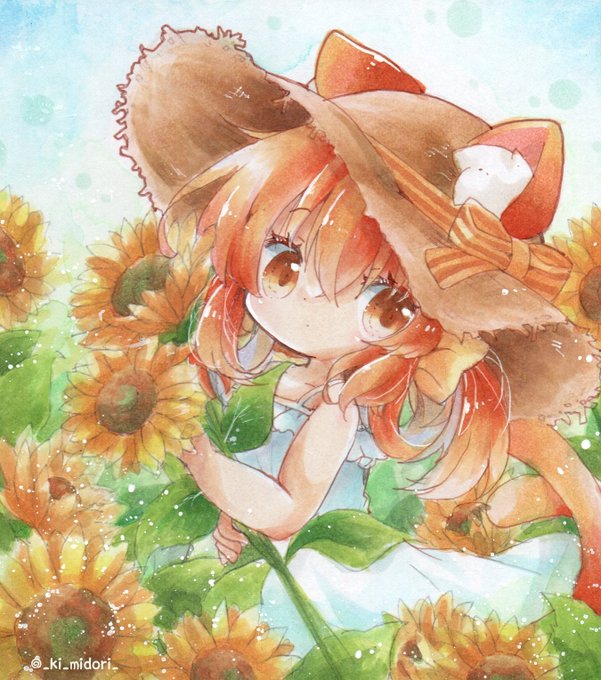 「sundress sunflower」 illustration images(Latest)