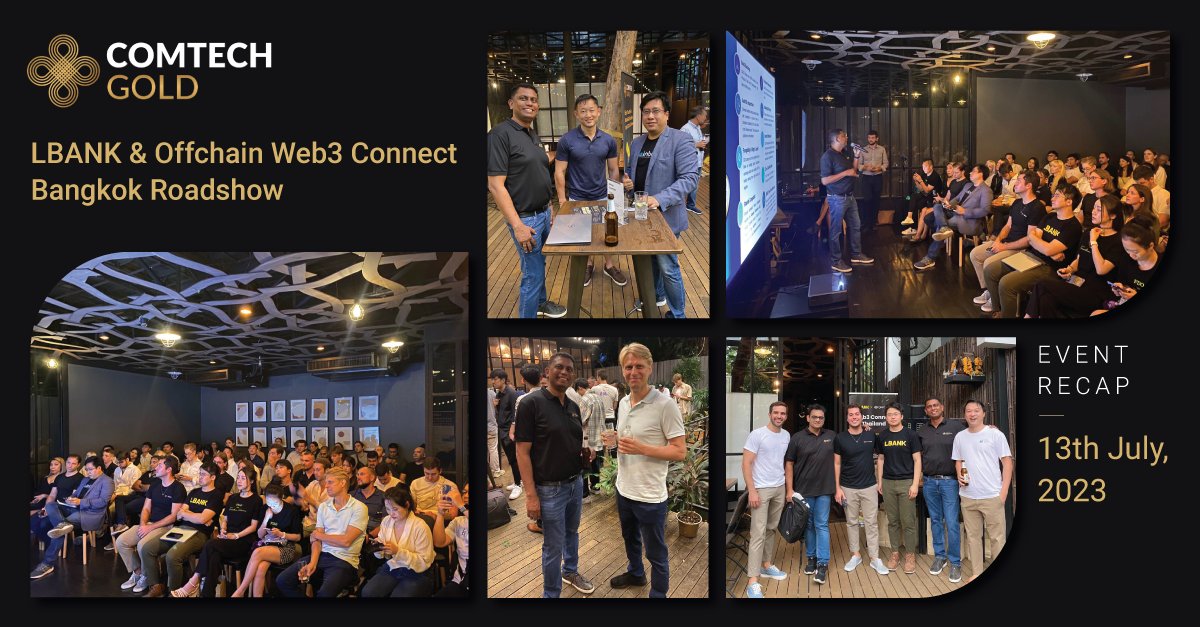 ComTechOfficial's tweet photo. 🌟 Highlights from the #LBank & #OffChainGlobal Web3 Connect Bangkok Roadshow!💥
Insightful presentations, engaging discussions, and industry experts sharing their expertise on #blockchain and #technology. Thank you all for making this event a success! https://t.co/SDrIq8Gust
