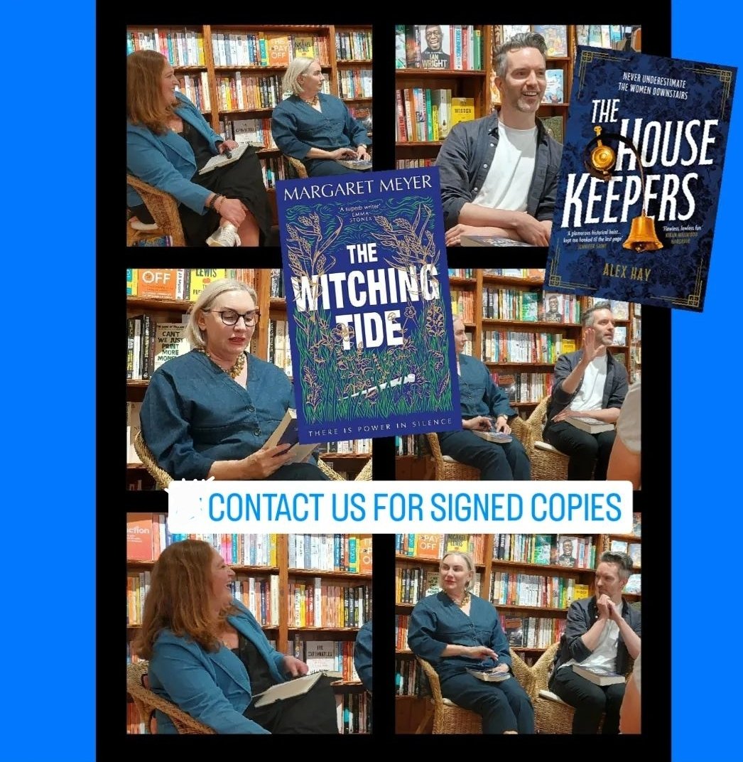 Brilliant evening in our bookshop,  thanks to debut novelists @Margaret_Meyer & @AlexHayBooks , our fabulous audience and @Margotgoodlife who facilitated a fascinating discussion about #TheWitchingTide & #TheHousekeepers . Contact us for signed copies 01628 473240