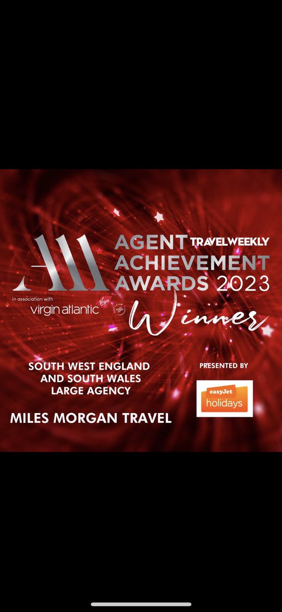 Now 17 record months bookings in a row for this High Street travel agent and now two amazing awards last night. I am loving 2023!! Simple when you have the crown  jewels, brilliant staff, so proud of their energy and passion for our customers #winners