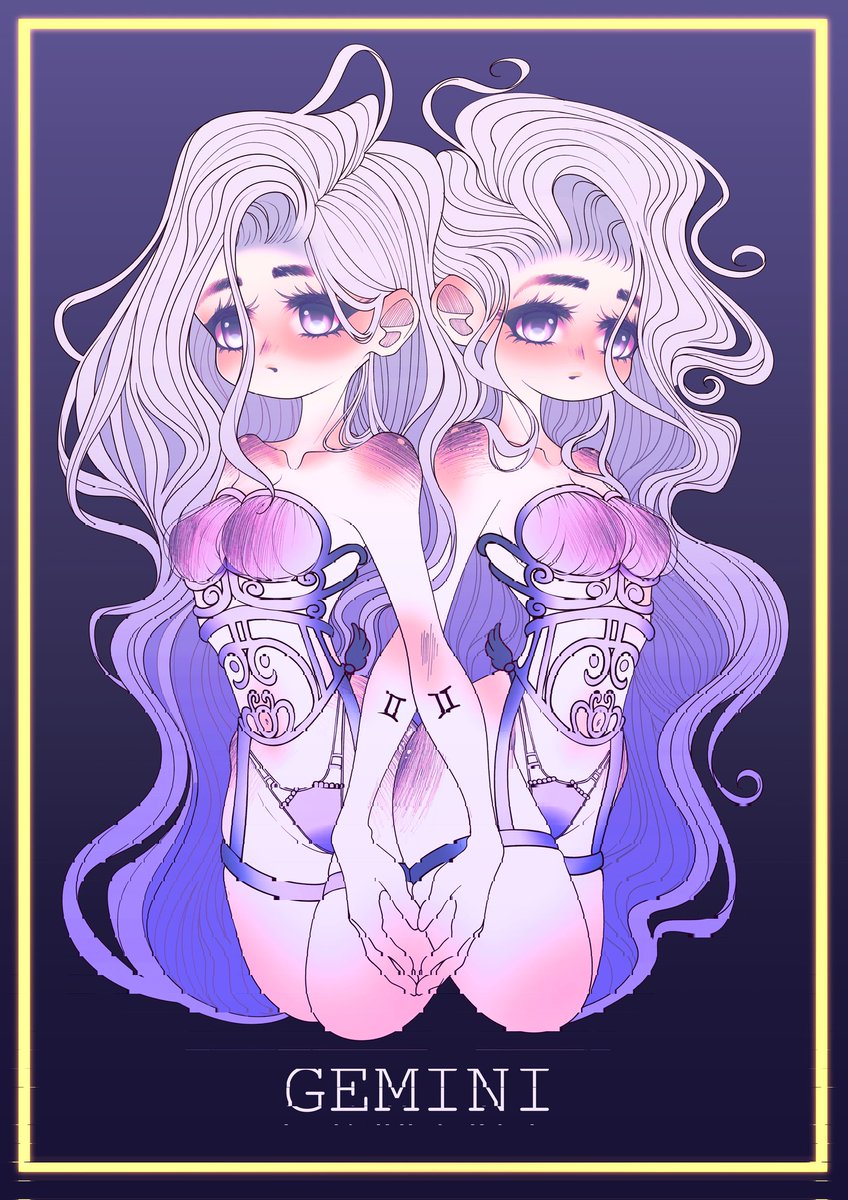 #Gemini #Zodiac I drew this for my 21st birthday sadly I'm quite late with posting it 😢 any suggestions on what to draw next?
