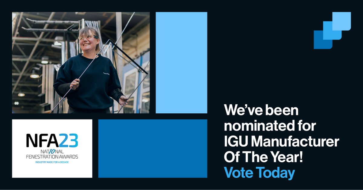 Exciting news - Clayton Glass has been nominated for the IGU Manufacturer of the Year in the 10th National Fenestration Awards! 

Please take a moment to vote for us at fenestrationawards.co.uk/vote/
