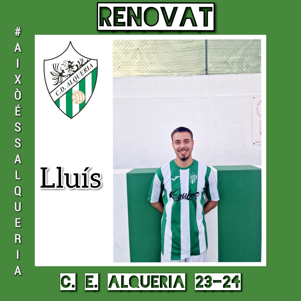 🚨RENOVACIÓ🚨

Encaram el cap de setmana i ho feim amb una molt bona noticia!

En Lluís Hernández, ha decidit renovar el seu compromís amb l'equip una temporada més!

Moltes gràcies Lluís!

#aixòéssalqueria #amuntshalque #futbolialgomes #sateuleracanostracateva