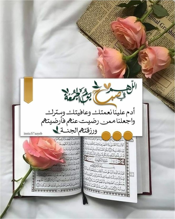 اللهم في يوم الجمعة اجعل كل
أيامنا طيبة آمنه مزهرة بالخير والرِضى🤲
اللهم إنا نسألك صباحاً يتجلّى فيه لطفك ويتّسع فيه رزقك وتمتد فيه عافيتك ونستفتح فيه برحمتك اللهم اشرح صدورنا ، ويسر أمورنا ، ووفقنا الى ما تحب وترضى🤲
أصبحنا وأصبح الملك لله.
#جمعة_طيبة_عليكم