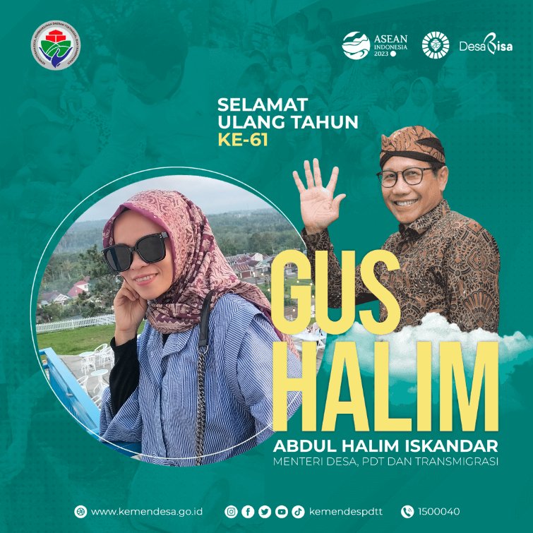 Selamat Memperingati Hari Lahir Gus Menteri Abdul Halim
#HarlahGusHalim