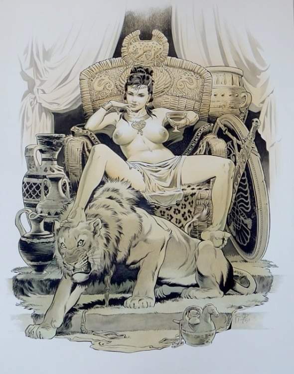 NVandark's tweet photo. Art by Francois Miville-deschenes. Reconquetes, Reine simissee. https://t.co/1H6DJRI82F