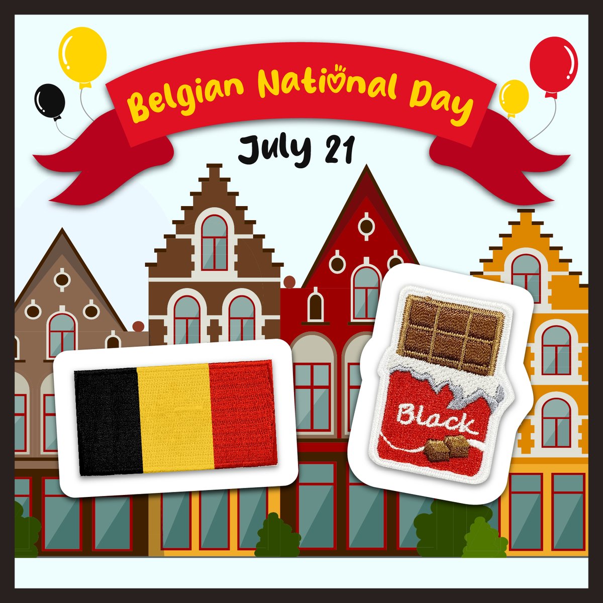🇧🇪Happy Belgian National Day！🎇🎉
#belgium #belgianchocolate #belgianbeer #embroidery #embroideryart #flag #flagpatch #patch #customized #custom #irononpatch #sewon #gift
