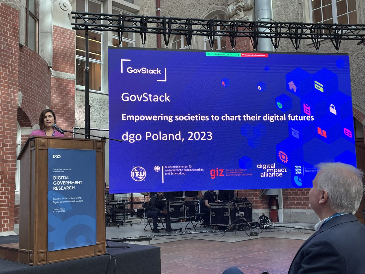 We are pleased to have with us today at #dgo2023 <a href="/yolamtzm/">Yolanda Martinez</a> overall lead for <a href="/GovStackGlobal/">GovStack Global</a> <a href="/ITUDevelopment/">ITU Development</a>, talking about the democratization of access to digital government services