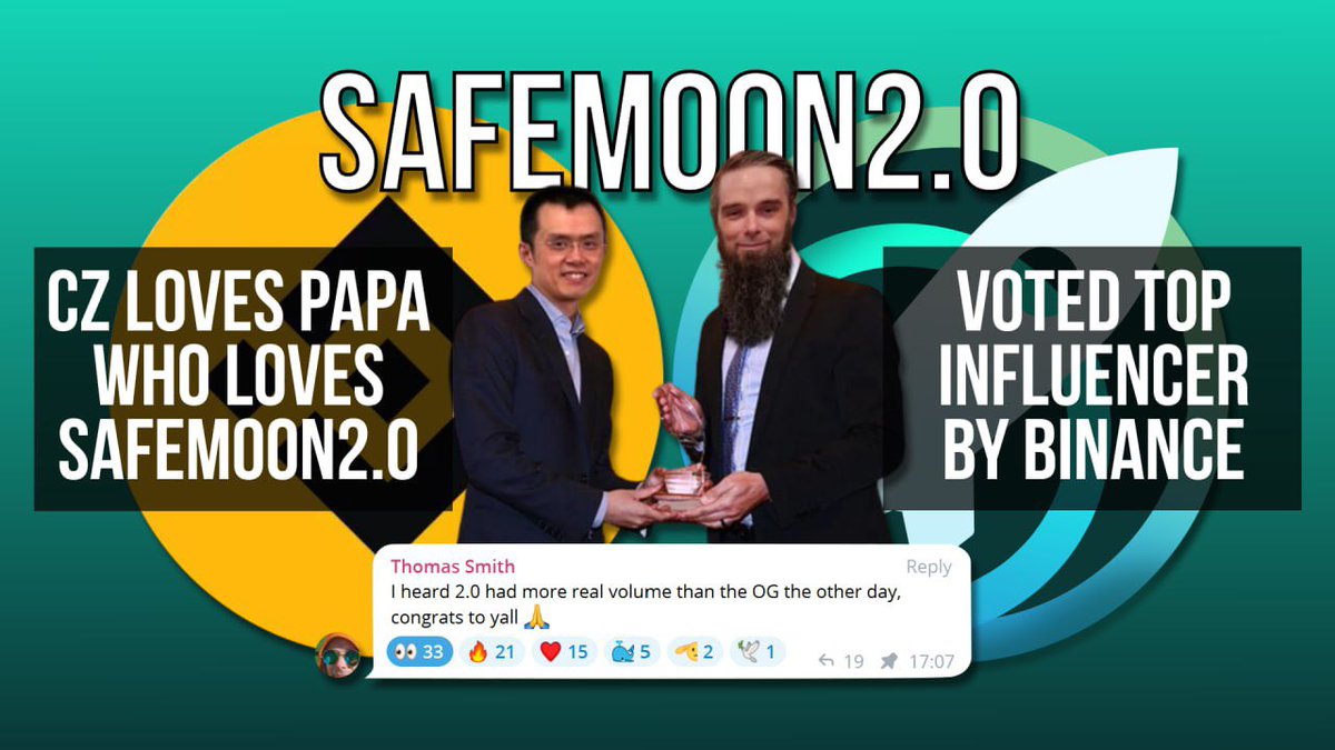@Thorshammergems SAFEMOON ARE BACK! Safemoon melted faces in 2021. We are back with SAFEMOON2 to do it again. We have legendary OG Safemoon Devs in the TG daily. Come and check it out. 🔥

youtu.be/_pn-qZQqbGI

TG : t.me/safemoon2eth

#SAFEMOON20 #SAFEMOON #SAFEMOON2 #SAFEMOONTWO #SFM