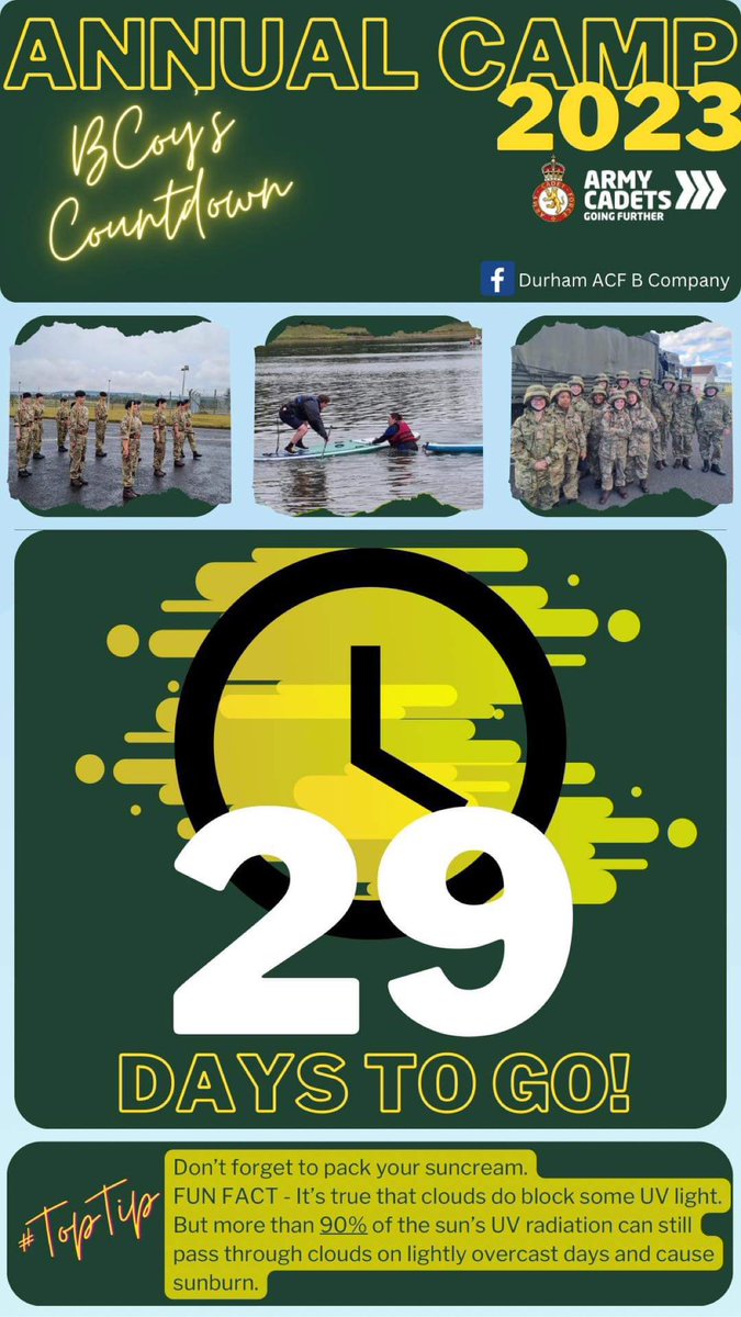 CorinaHart1979's tweet image. Can’t wait for Annual Camp it’s going to Fantastic! @BCompanyDACF @Lt_AJBrown @DurhamAcf