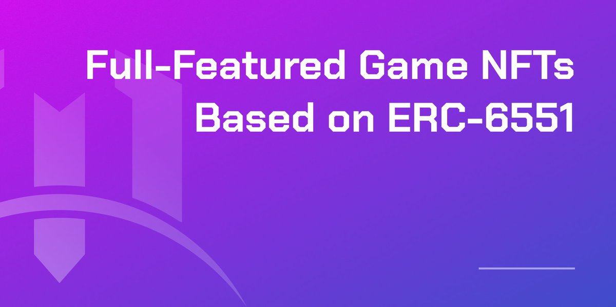 💥ERC-6551, as an important upgrade of ERC 721, is the game changer and can realize the great improvement of in-gamed NFT. 

💪MetaOasis will take the lead to get the new technology applied in our incubated projects.

❤️‍🔥Full article: metaoasis.medium.com/full-featured-…

#ERC6551 #NFT #Web3