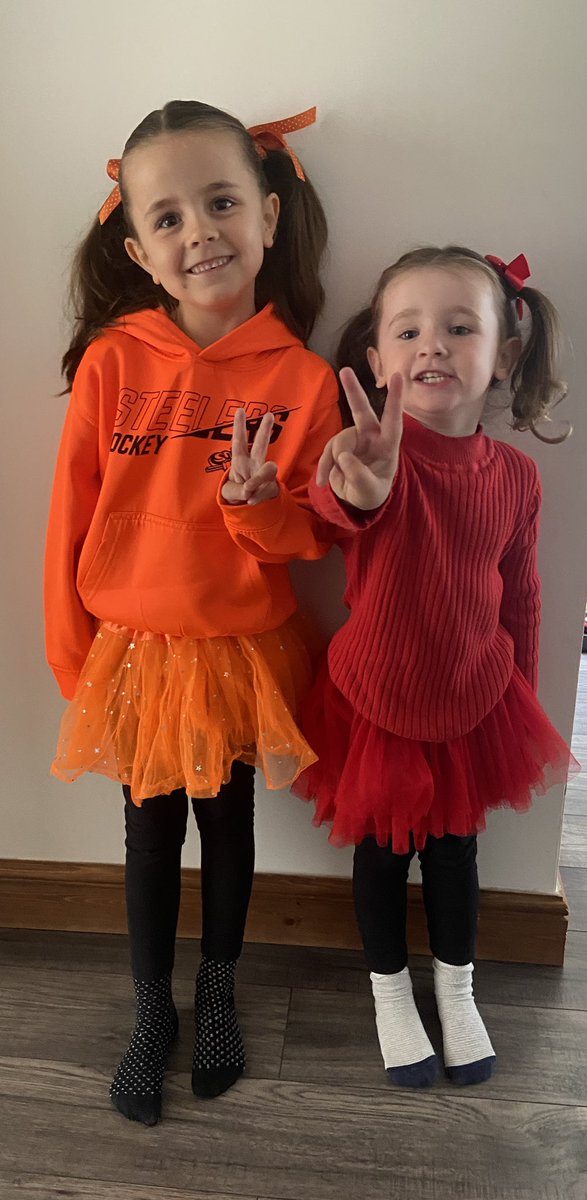 TomDavidal's tweet photo. 🌈Rainbow raffle day at school, red for #ourtilly and had to be orange (@steelershockey) for #ourflo ❤️ https://t.co/Y8F5md83R2