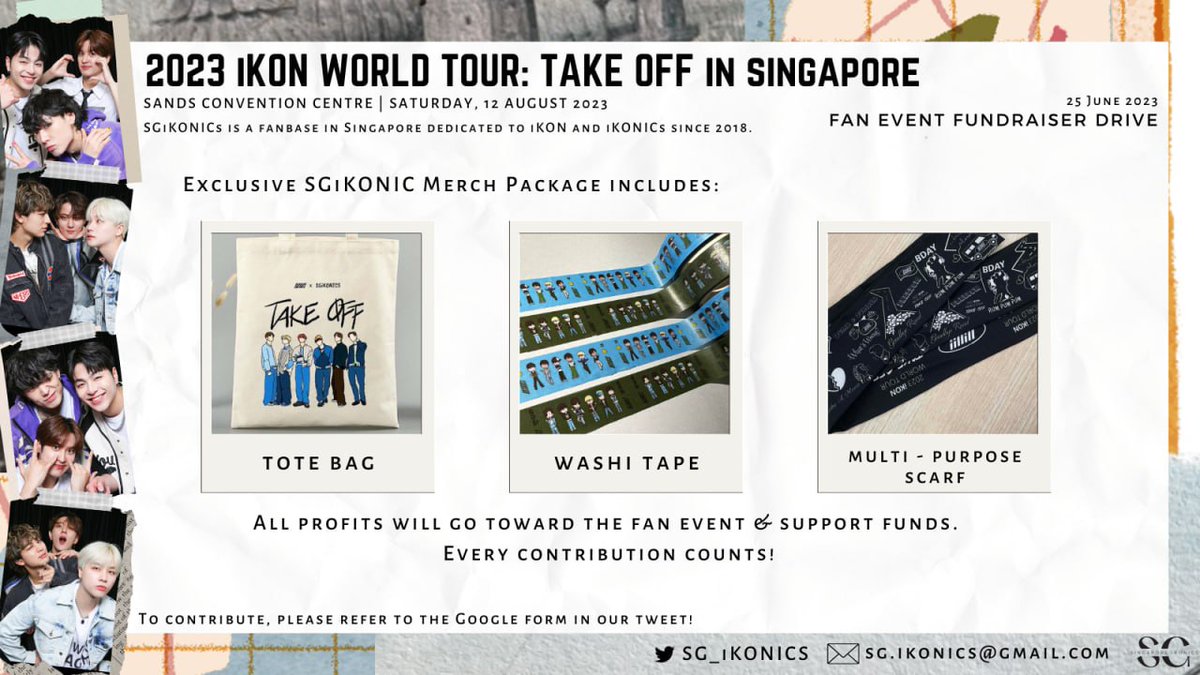 SG_iKONICS's tweet photo. [D-31 to iKON in Singapore 🇸🇬 ]

Hello iKONICS!

SGD 760/ SGD 1,500 
50% towards fundraiser drive goal 🎉🔥

TQ for the kind support till date. We hope for more support to reach our goal soon 💯

🔗: https://t.co/L6VQleS4DU

RT &amp; like!

#iKONinSG2023 #iKON #아이콘 #SGiKONICS https://t.co/NxkwMDpLjK