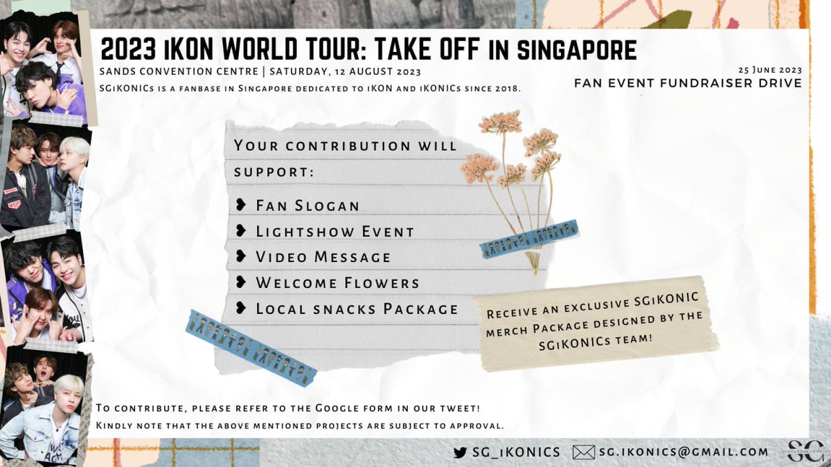 SG_iKONICS's tweet photo. [D-31 to iKON in Singapore 🇸🇬 ]

Hello iKONICS!

SGD 760/ SGD 1,500 
50% towards fundraiser drive goal 🎉🔥

TQ for the kind support till date. We hope for more support to reach our goal soon 💯

🔗: https://t.co/L6VQleS4DU

RT &amp; like!

#iKONinSG2023 #iKON #아이콘 #SGiKONICS https://t.co/NxkwMDpLjK