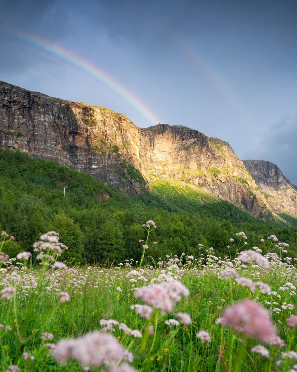 Nature’s beauty cannot be put into words. Let’s go out and experience it! 🌈 📸: Mountain Tech Nick Smith #outdooradventures #naturesbeauty #rainbow