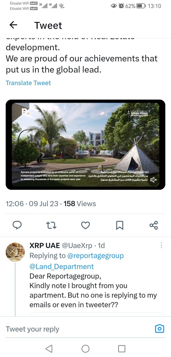 UaeXrp's tweet photo. @reportagegroup @Land_Department
Dear Reportagegroup,
Kindly note I brought from you apartment. But no one is replying to my emails or even in tweeter?? https://t.co/bAap88sQ0C