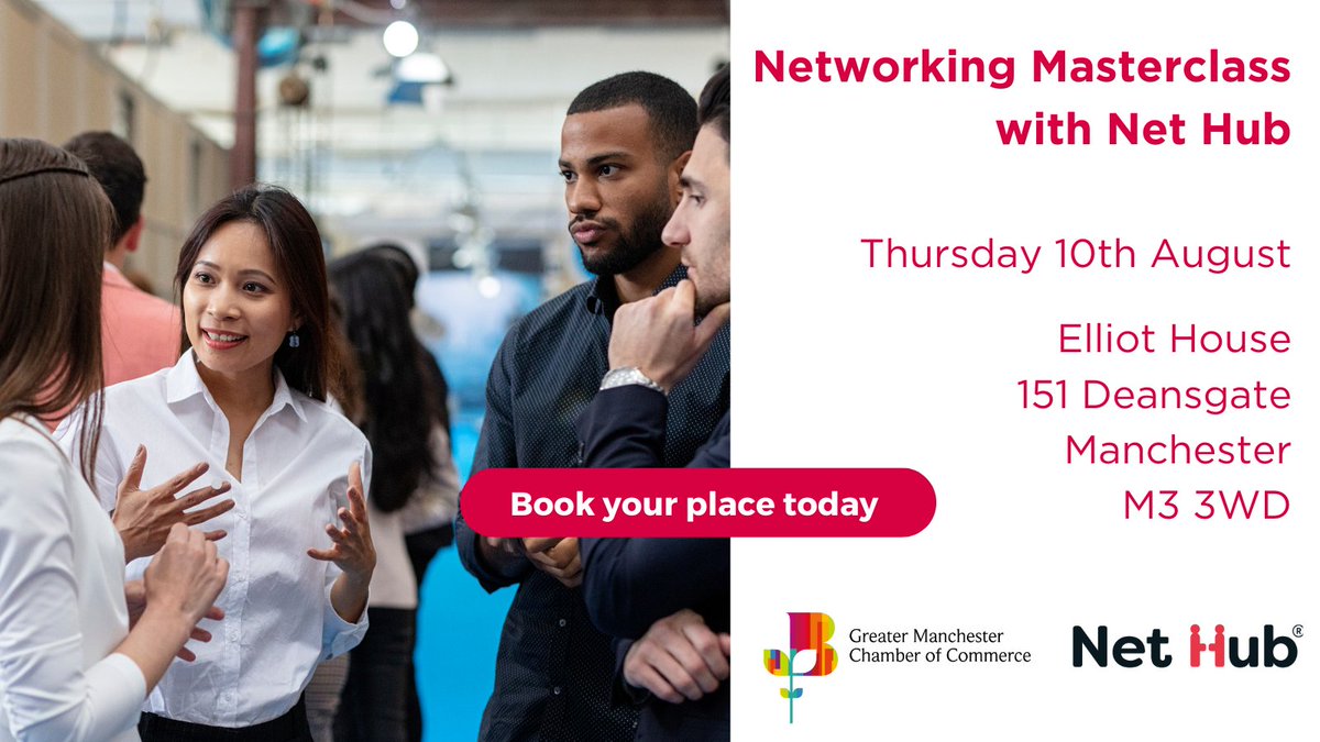 gmchamber's tweet photo. Join us for a Networking Masterclass and take your professional connections to new heights!  Whether you're an entrepreneur, a business professional, or a job seeker, mastering the art of networking is essential for career growth.

 Book your place here: https://t.co/k4U895zx2K https://t.co/AurWyXwlYy