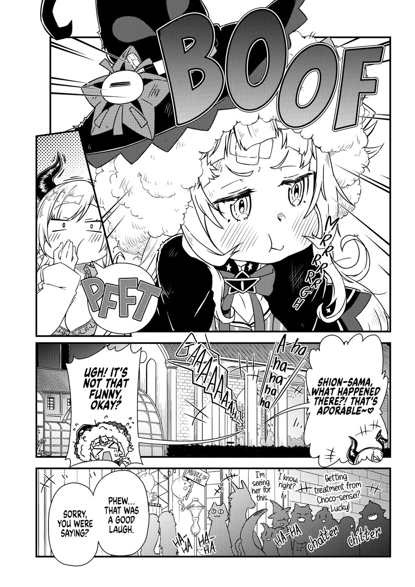 hololiveALT's tweet photo. [Manga Update]
Chapter 2 of Underworld Academy Overload!! now available on the world archive holonometria🎉

Shion develops new magic and shows it off to everyone...
But somehow it turns into an incident involving the entire academy...!?

Read here👇
EN)
https://t.co/TkiGaBmZHY
ID)
https://t.co/kDiyA1ngf7