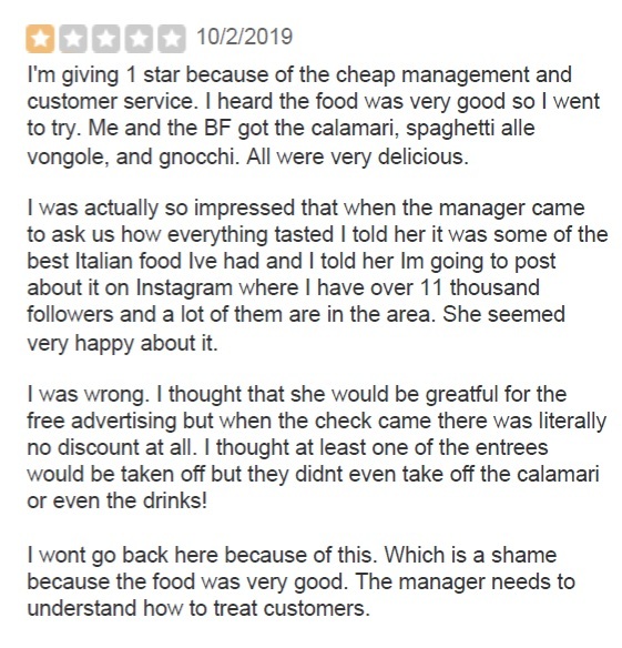 For all you budding influencers out there (I really hate that word), please read these words, take note and remember to never be that person, 1,000 or 1,000,000 followers.