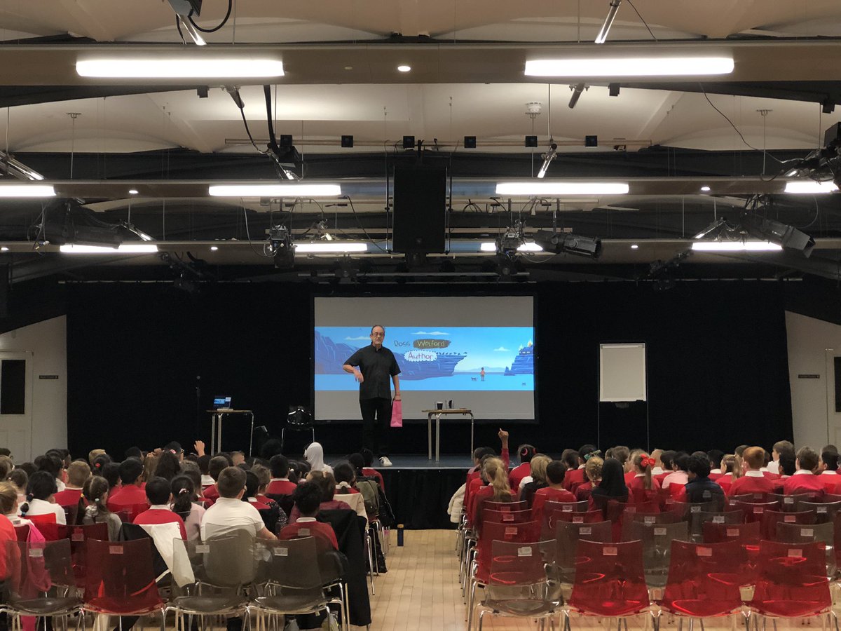 AllyP1967's tweet photo. Great to be at the @Literacy_Trust’s #YoungReadersProgramme celebration @mbro_townhall with this fabulous @rosswelford sharing the magic of reading thanks to @WHSmith - Pupils from @AyresomePrimary @newhambridge @BGroveSchool and @parkendprimary #BoroReads 📚❤️📚 https://t.co/g2HK7wOvGJ