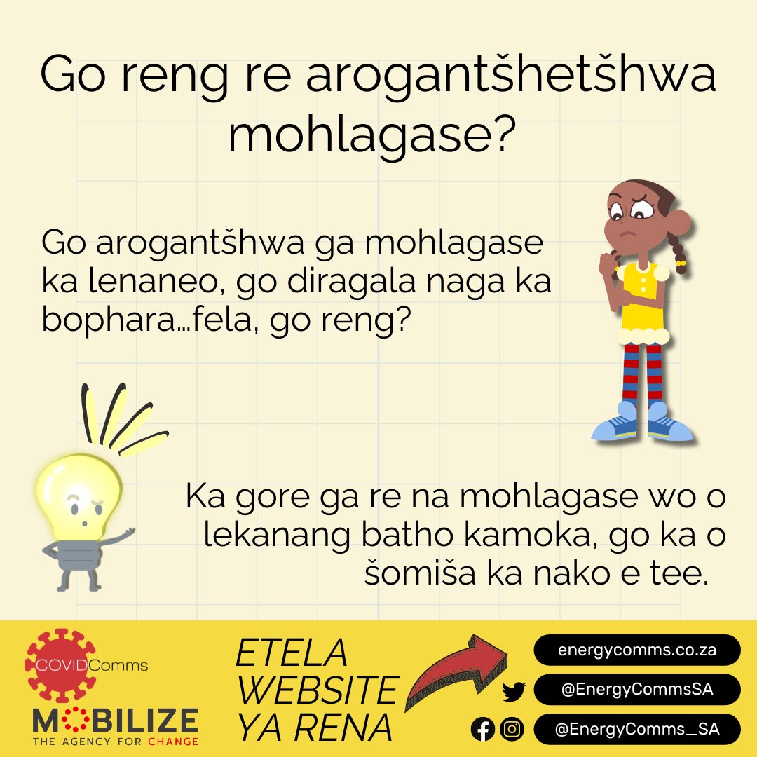 Go reng go na le karogantšho ya mohlagase?

Mananeo a go arogantšha mohlagase ga a kwešišege.

Se tshwenyege,  re tlhaloganya kgakanego ya lena, mme re tlile go tlhahla kwešišo ya lena ka ga kgakanego ya maatla a mohlagase,  eo re lebanego le yona.

energycomms.co.za