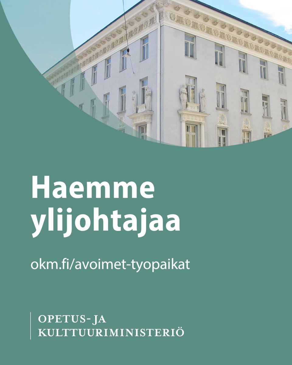 Avoinna on nyt ylijohtajan paikka korkeakoulu- ja tiedepolitiikan osastolla. Tutustu tehtävään tarkemmin ja jätä hakemuksesi viimeistään 3.8.2023. 📄 valtiolle.fi/fi-FI/ilmoitus… #Rekry #ValtiolleFi #ValtiollaTöissä