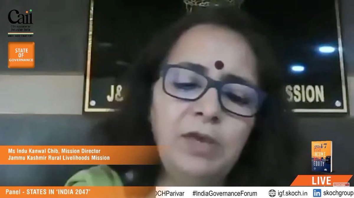 BNBccc8's tweet photo. "Our growth &amp; productivity depend on how well we capture the correct data. If we have our SWOT analysis in place, then our evolution is bound to happen."- Ms @indukanwal, Mission Director, Jammu &amp; Kashmir Rural Livelihoods Mission speaking live at #StateOfGovernance - India 2047. https://t.co/vJU3a7tMWQ