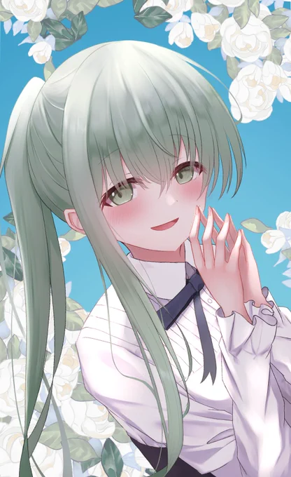 いよいよ放送開始ということでポニテ聖女様! 大っっ好きな作品なのでアニメ化本当に嬉しいです...!  #白聖女と黒牧師