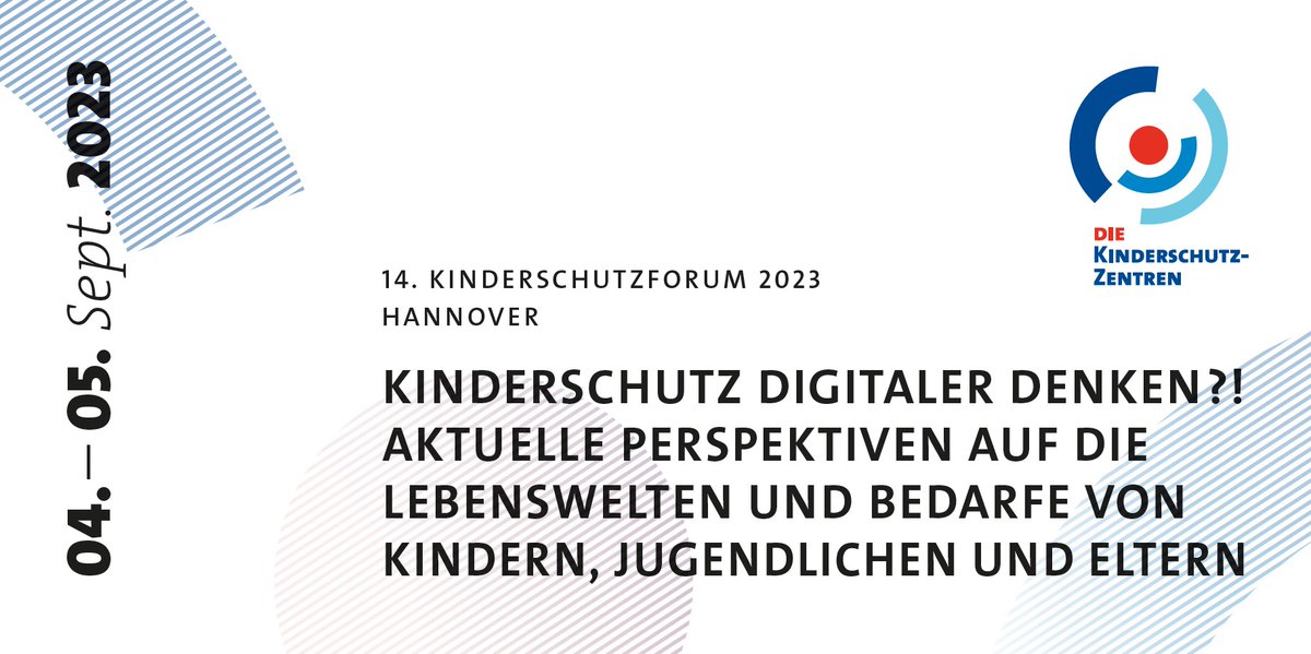 Beim Kongress erhalten Sie spannende theoretische Impulse sowie Anregungen zur Gestaltung der eigenen Praxis, beispielsweise zur #Intervention und #Prävention bei sexueller #Peergewalt im Netz und #Digitalisierung im Kontext der Kinder- und Jugendhilfe.
📎kinderschutz-zentren.org/kinderschutzfo…