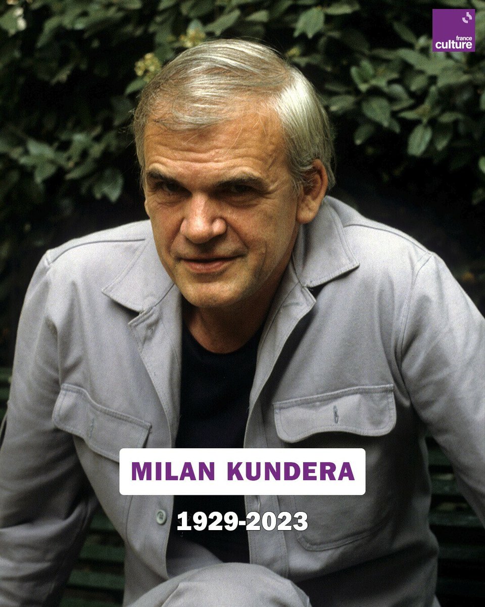 L'écrivain Milan Kundera est mort à l'âge de 94 ans. Écoutez cette archive rare de 1968 dans laquelle il racontait son rapport intime à la littérature. ➡️ l.franceculture.fr/Www