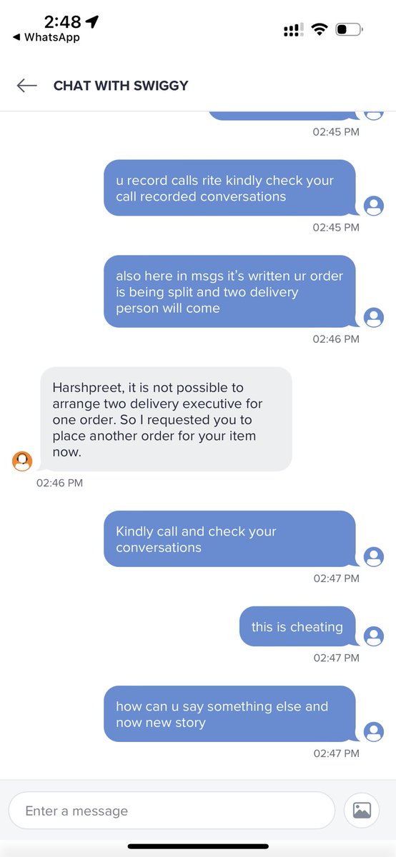 Harshpreet2406's tweet photo. @Swiggy Waiting for help @Swiggy https://t.co/jasSVW4EJr