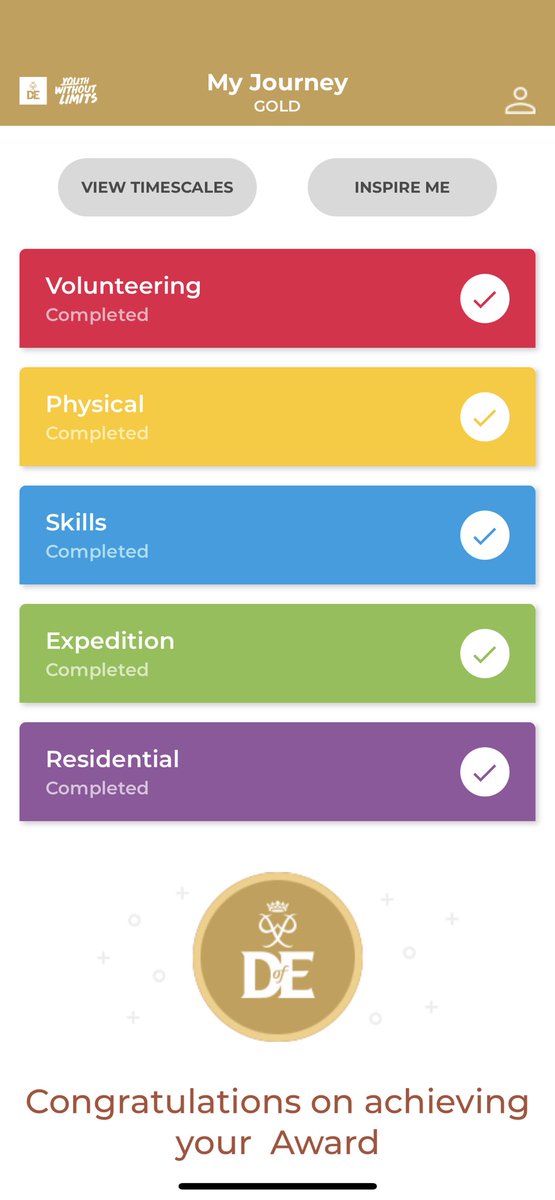 On top of such a fantastic weekend at <a href="/cyc_challenge23/">Challenge23</a>, I received notification that my <a href="/DofE/">The Duke of Edinburgh’s Award</a> Gold award had been approved 🤩🥳
