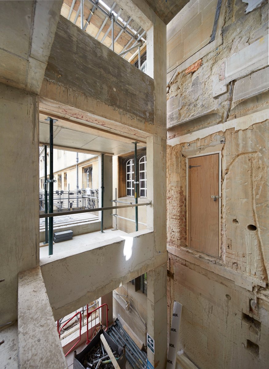 Work in progress... The Spencer Building will be a new, Passivhaus designed special collections centre at Corpus Christi College, Oxford. Our team is working with @KingerleeLtd to deliver one of the most energy-efficient projects in #Oxford, tightly woven into the existing site