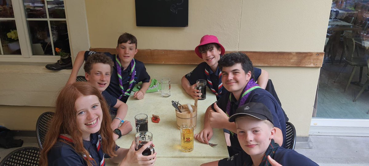 FMHscouts's tweet photo. Some more photos of our scouts pizza and ice cream as well as our leadership team. #KISC #Adventure #Pizza #114ontour https://t.co/WSldtAO8kh