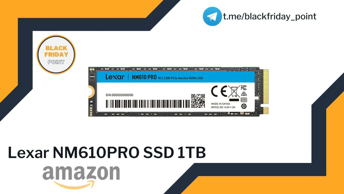 blackfridaypnt's tweet photo. 🔥 MINIMO STORICO 🔥
Lexar NM610PRO SSD 1TB
👇
https://t.co/Jdc9YZIZfE

#dati #memoria #velocita #miglioriprezzi #storage #ssd #qualita #affare #affidabilita #computer #amazon #lexar #espansione #amazonit #tecnologia #performance #1tb #upgrade #pc #telegram #amazonitalia https://t.co/bzeqRiQlQK