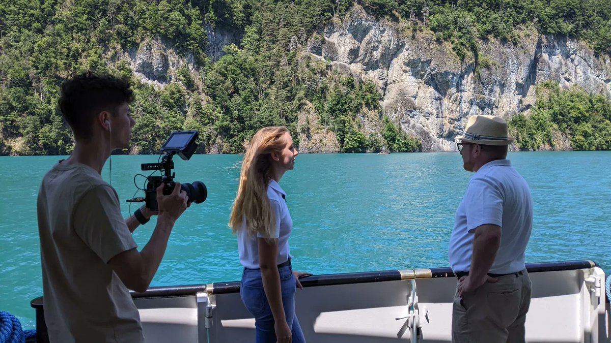Travel_CH_'s tweet photo. We had a blast shooting for the next episode of #ExcellenceTalk 🎥 Can you guess where we were? Check out the impressions and share your guess! 

#BehindTheScenes #SwissTravelSystem https://t.co/QxiyhPoMqR