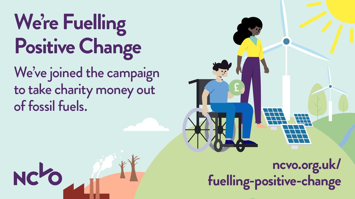 We’re joining other charities to send a message to the fossil fuel industry. Instead of investing in fossil fuels, we’re #FuellingPositiveChange 💪 Learn more about the campaign 👉 ncvo.org.uk/get-involved/f…