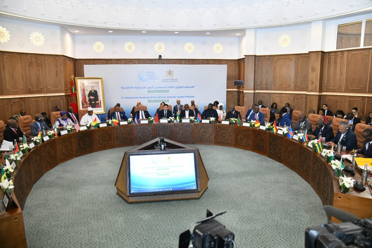 Marocdiplo_EN's tweet photo. Kick-off, today in Rabat, of the 3rd Ministerial Meeting of the African Atlantic States Process, with the participation of 21 countries bordering the Atlantic. https://t.co/ZChkozg81g