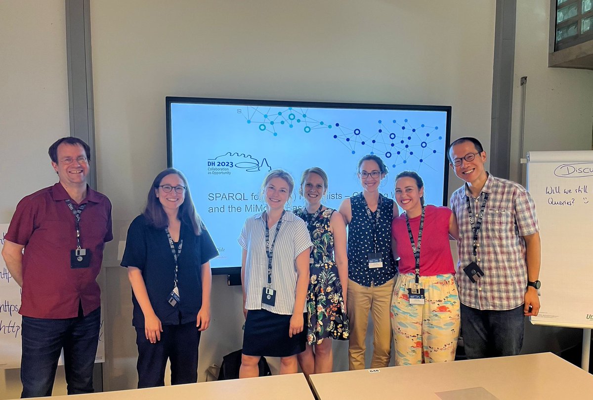 The #MiMoText team thanks you for the great #SPARQL #workshop! The slides, abstract &amp; the tutorial are online available:
- slides: zenodo.org/record/8124314
- abstract: zenodo.org/record/8107667
- tutorial: docs.mimotext.uni-trier.de
#DH2023