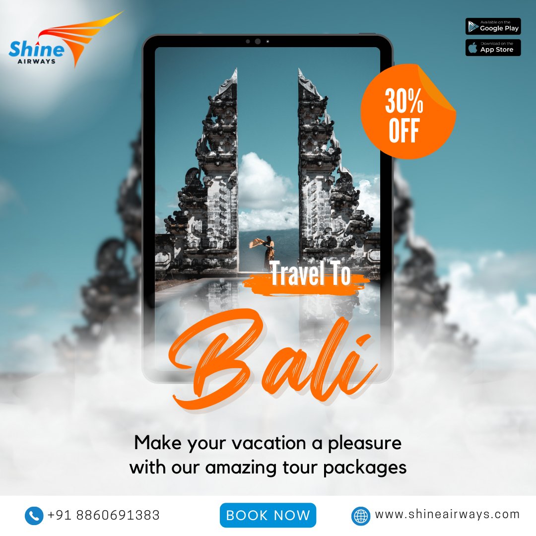 Do you have a plan to travel Bali, so don't wait pack your bag and take your first flight with us✈✈

Book your trip now!
☎️ +91 8860691383

#ShineAirways #travel #shineairways #airways #qatarairways #britishairways #indianairways #tour #travel #bookyourtrip