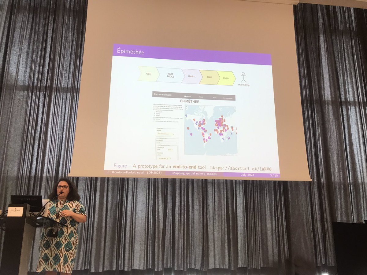 Caroline Koudoro-Parfait on NER on noisy OCR. #DH2023