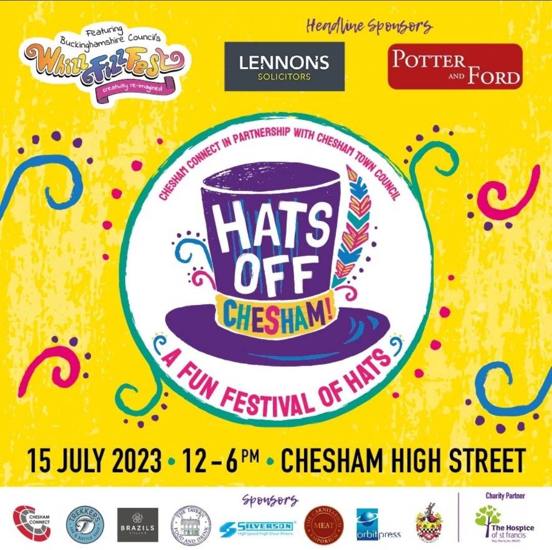 🎩✨Not long to go until we're whizzing to Hats Off Chesham!  Come along on Saturday 15 July to see plenty of magic, music, creativity, crafts and much more - just don't forget to wear a fizztastic funky hat! 

🎉🎪🎭🤹‍♂️🎤📚🎨
<a href="/HOC_Fest/">Hats Off Chesham!</a> #WhizzFizzFest #Chesham