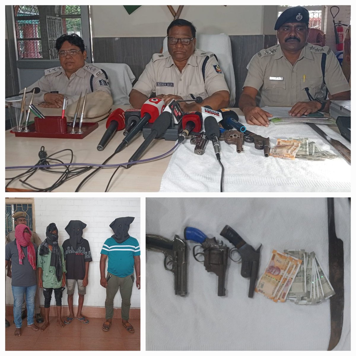 spsundaragada's tweet photo. Dacoity case detected by Biramitrapur Police. 4 accused apprehended and the stolen articles with the weapons of offence have been seized/ recovered.
@DGPOdisha @odisha_police @digwrrkl https://t.co/j7flbzh4ze