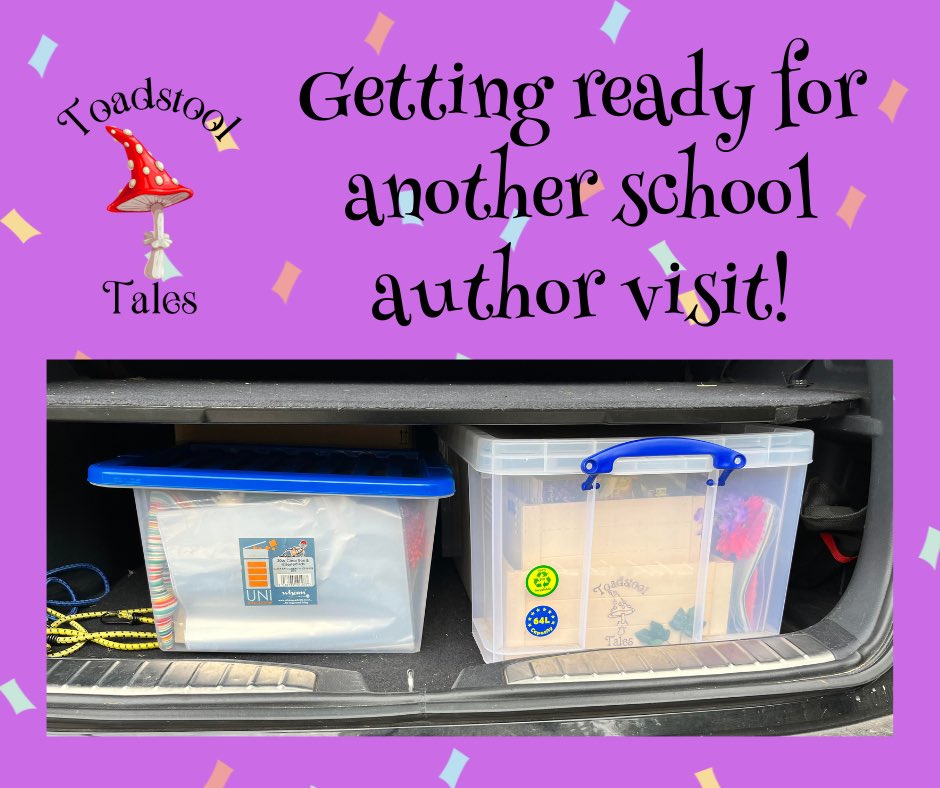 Excited to be visiting another lovely forest school today! Have a look on our website for the school workshops we lead: toadstooltales.com 🥰🌳🧚🏻‍♀️🍄🐝🍄 #BookTwitter #kidlit #schools #edutwitter #authorvisits #authorlife #education #readingforpleasure
