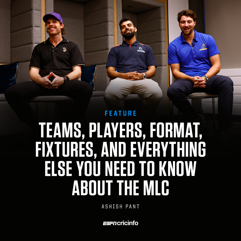 cricinfo's tweet photo. It's time for Major League Cricket 🇺🇸 

Here's everything you need to know about the newest T20 league