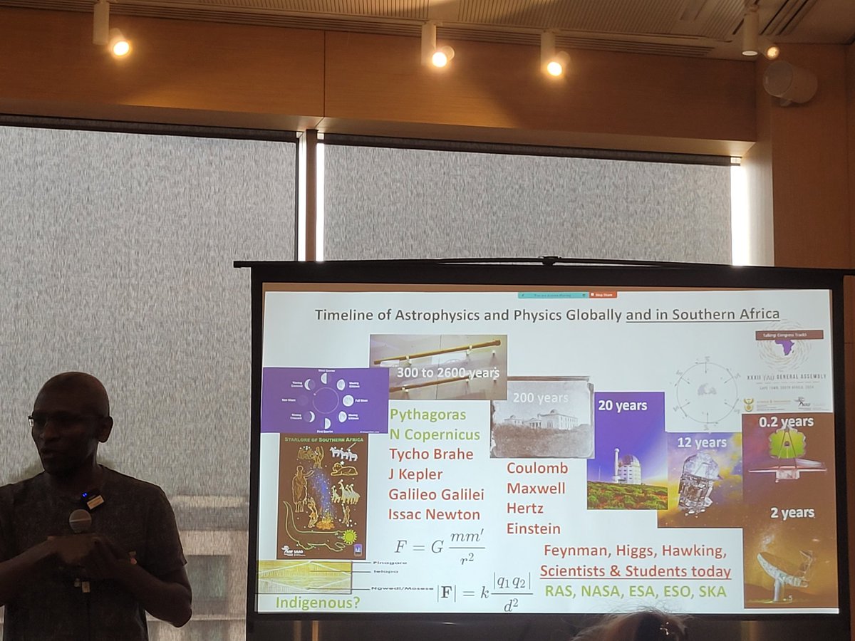 #SS36 Hitchhiker's guide to astronomy education 
Astronomy: "all cultures are involved in this pursuit (...) even since 40,000 years ago" --Lerothodi Leeuw from U. of the Western Cape 

Just think about it for a sec.
Why do we still have minorities in the field?
 #EASKrakow2023